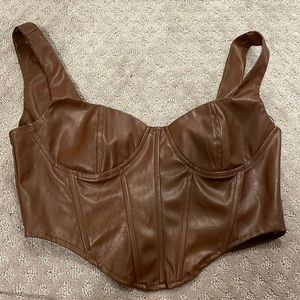 Leather corset top